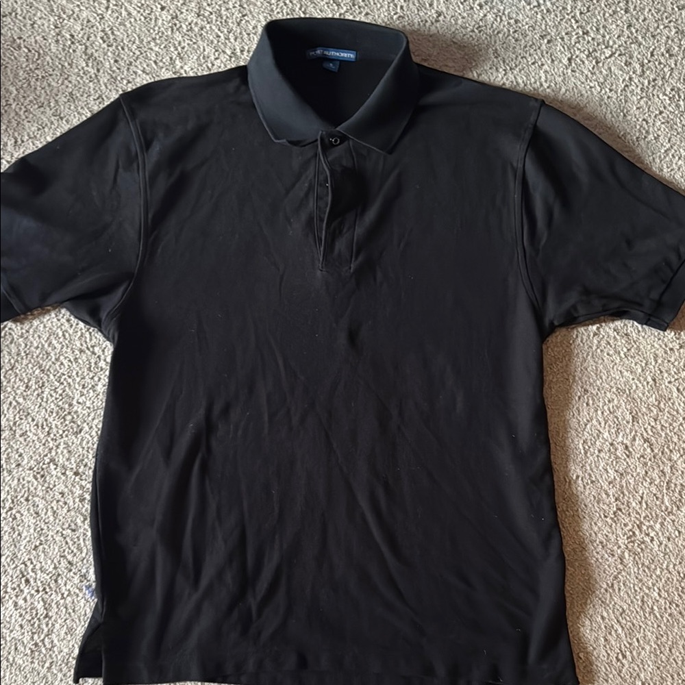 Port Authority Black Polo Shirt Classic Design